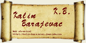 Kalin Barajevac vizit kartica